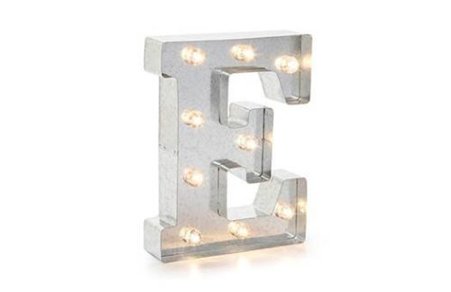 Galvanized Marquee Letter "E"