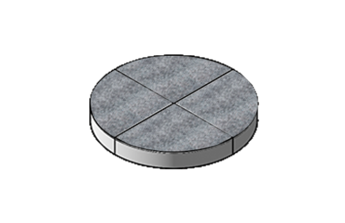 Stage Deck, 8ft Round with Carpeted Deck