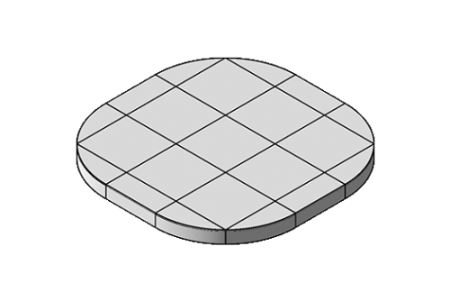 Stage Deck, 16x16ft Round Wood Stage Deck, 25pc