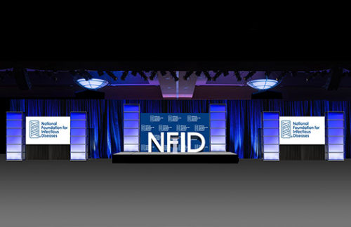 Step and repeat corporate stage with 3D Letters set for your next corporate event to showcase your brand
