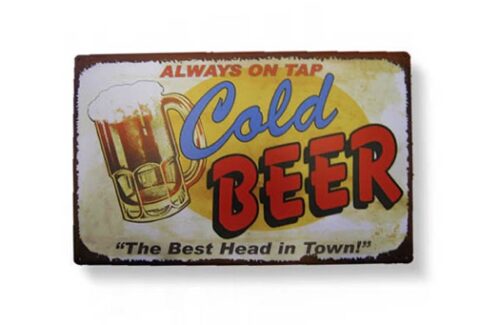 Cold Beer Bart Sign