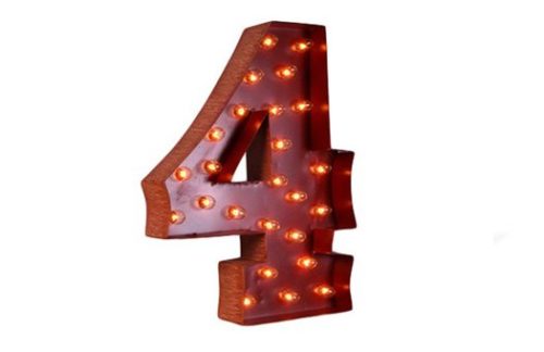 Carousel Shadow Box Letter "4"