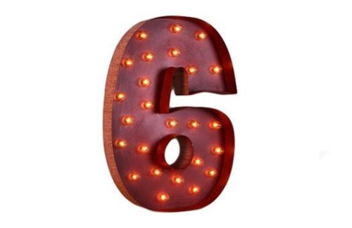 Carousel Shadow Box Letter "6"