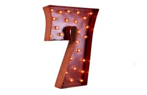 Carousel Shadow Box Letter "7"