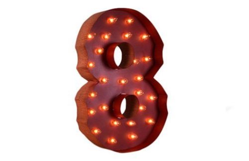 Carousel Shadow Box Letter "8"