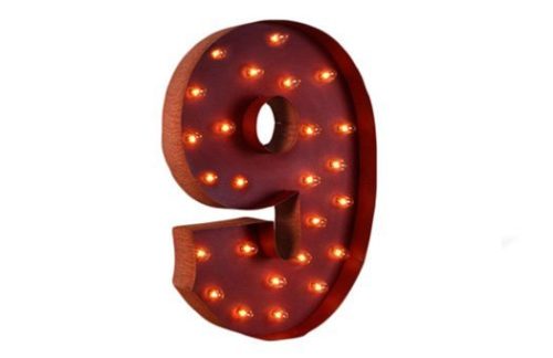 Carousel Shadow Box Letter "9"