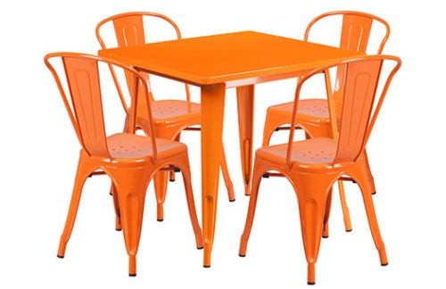 Metro Table Set, Orange