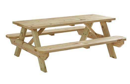 tables picnic natural wood large