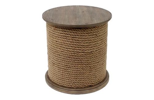 Rope Spool Accent End Table