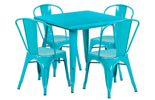 Metro Table Set, Teal