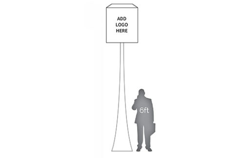 Marketing Beacon Column w/ Spandex Base, Square