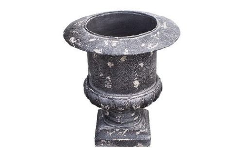 Distressed Metal Urn, Medium