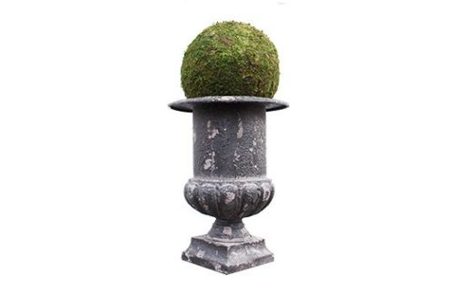 Distressed Metal Urn, Small