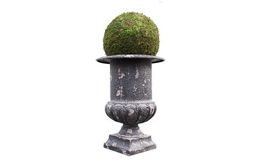 urns distressed metal small moss ball IMG 7755 Large