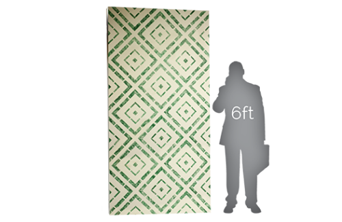 Tiled Garden Wall, Green and White, 4 x 8