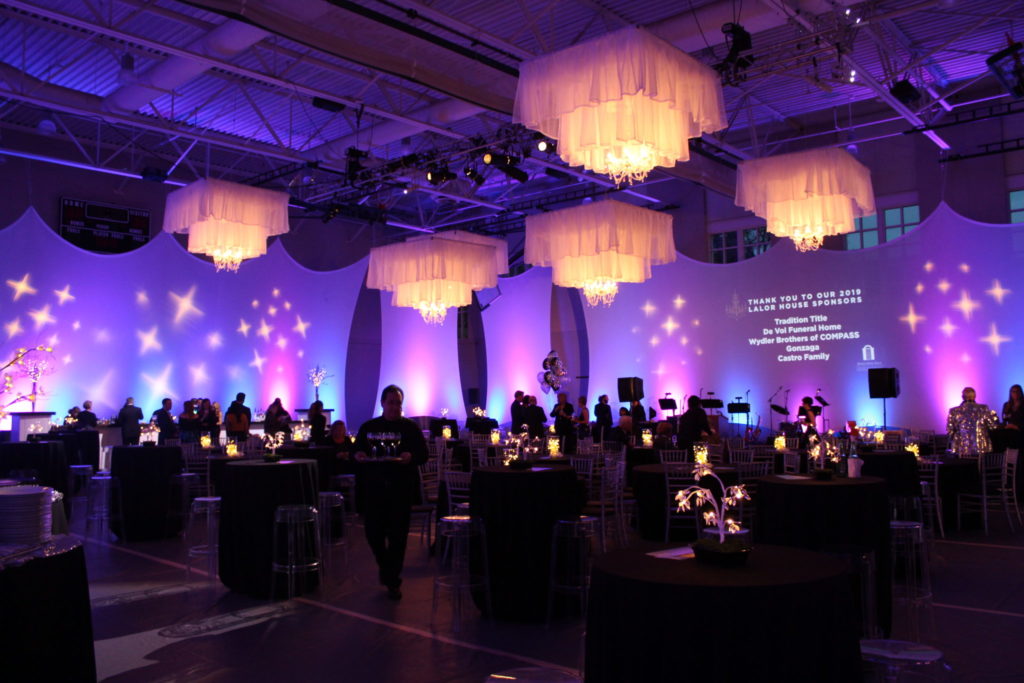 whole room Spandex walls sheer crystal chandelier combo IMG 5086 HR scaled 1