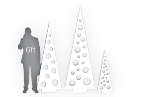 CAD Cut Holiday Tree, Dots