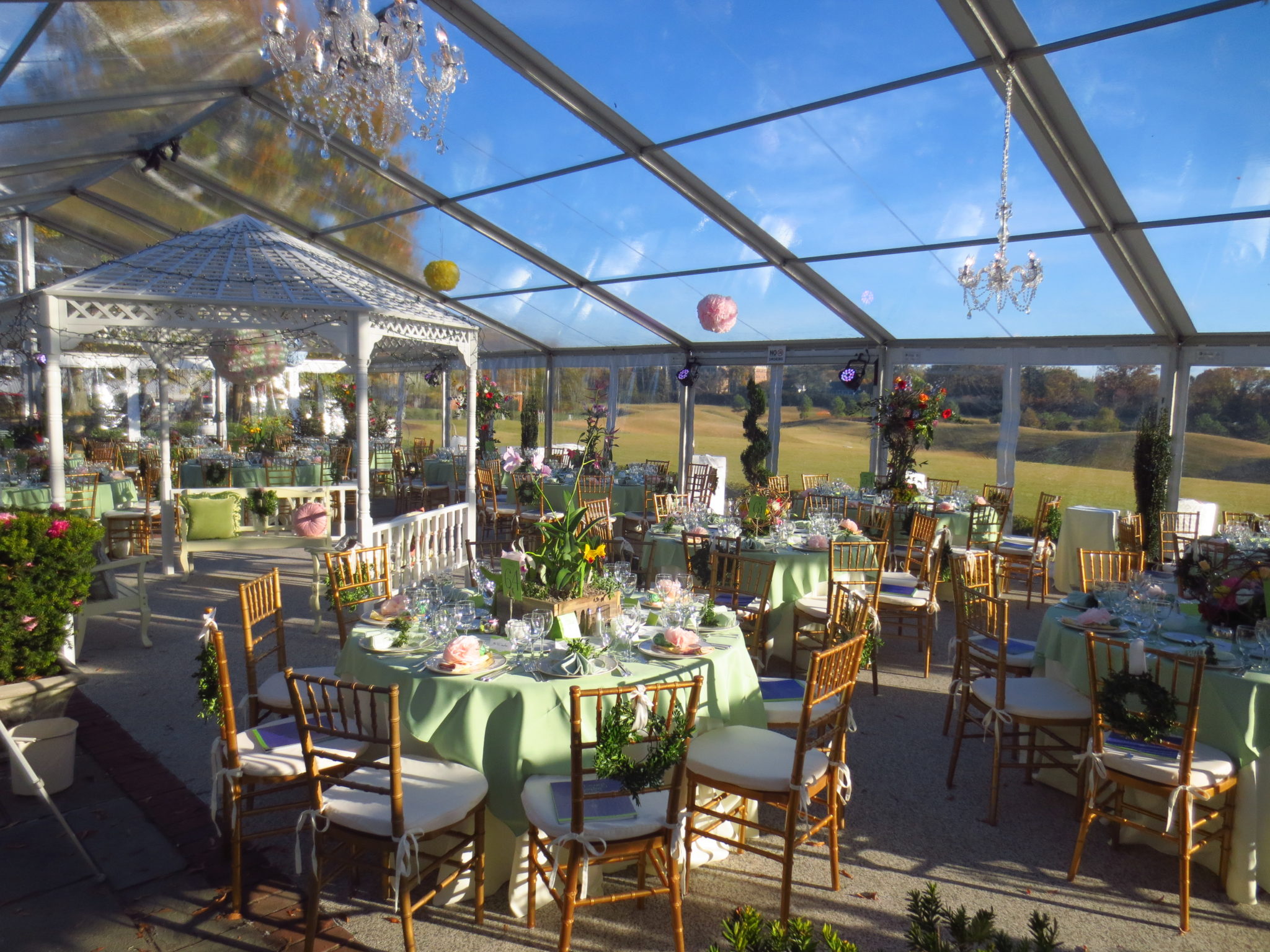 garden decor for events, prom, parties
