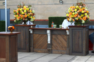 Rustic bar perfect for backyard weddings