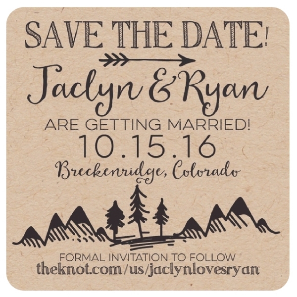 Save the Date customizable coaster
