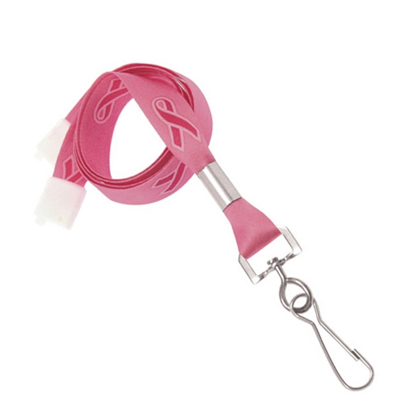 Lanyard for breast cancer awareness charity walk or charity run