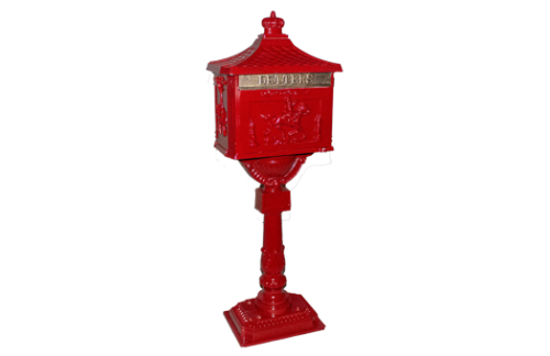 Red Mailbox, Cast Aluminum