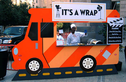 Gourmet Food Trucks - Orange Striped