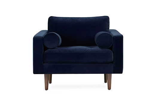 chairs mcm velvet lounge navy front pillows midnight velvet 22 large