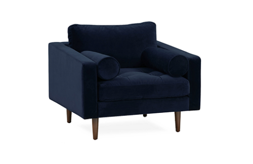 Navy Blue Club Chair