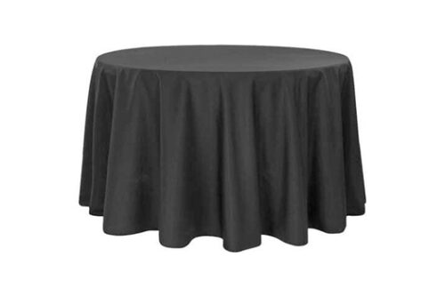 120" Round, Black