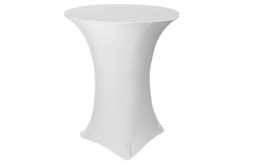Linen: Spandex Cocktail High Table 30", White