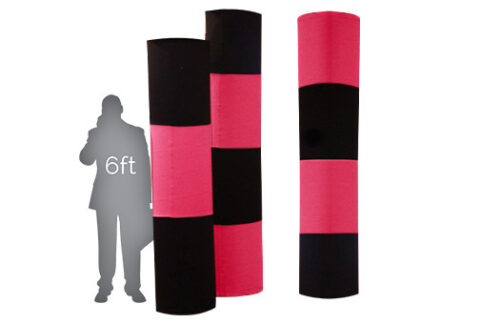Black and Pink Spandex Columns