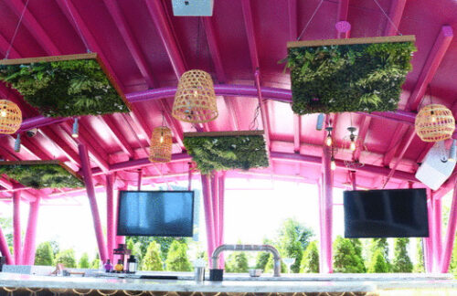 Mix Greenery Square with Chestnut Stain Frame