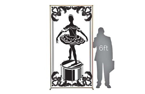 Lit Silhouette Wall, Nutcracker Female Dancer 4x8