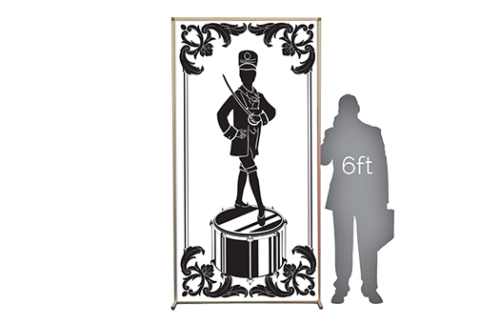 Lit Silhouette Wall, Nutcracker Male Dancer 4x8
