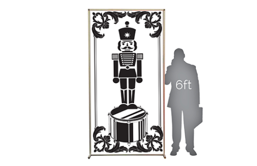 Lit Silhouette Wall, Nutcracker Toy Soldier 4x8