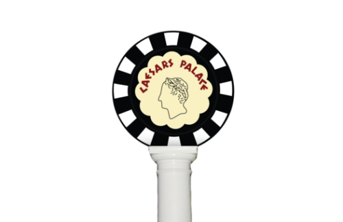 Caesar's Palace Poker Chip Column Topper, Black