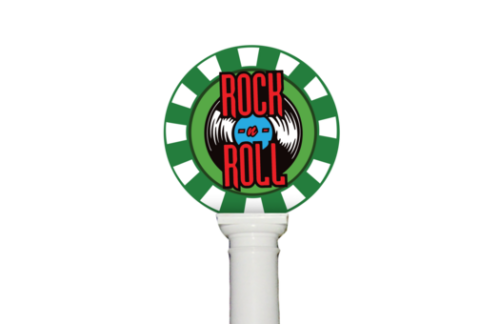 Rock n Roll Poker Chip Column Topper, Green