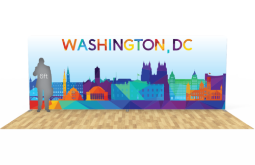 Washington DC Pop Art 20x8 Tension Wall Step and Repeat