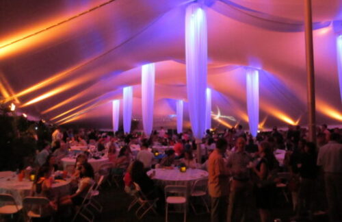Lighting Design: Collegiate Banquette, Tent Lighting