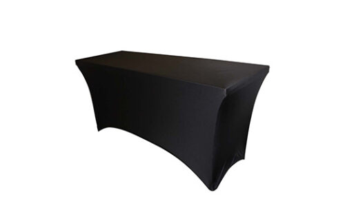 Black Spandex Table Cover 6ft