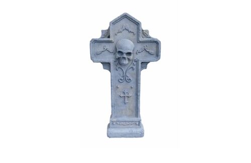 Prop: Halloween; Skull Cross Tombstone