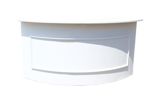 Bar; Round Bar Section, Wood, White