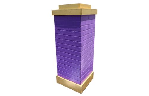 Wonka, Brick Pedestal w/ Gold Caps Tall