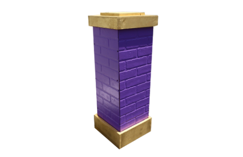 Wonka, Brick Pedestal w/ Gold Caps Short