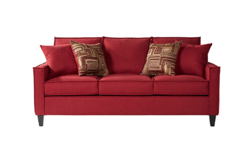 Mid-Century Sofa, Red