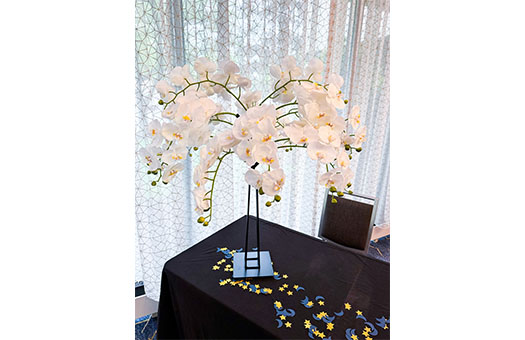 White Orchid Stand 45" 1 White Orchid Stand 45"