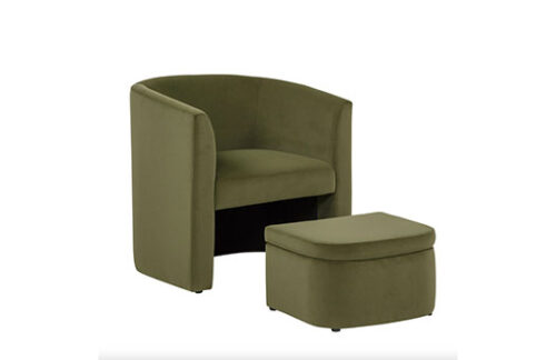 Symone Accent Chair with Ottoman