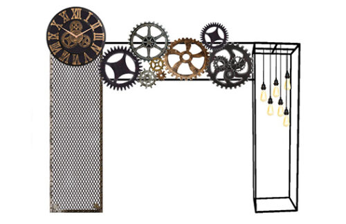 Steampunk Arch with Gears and Lighting