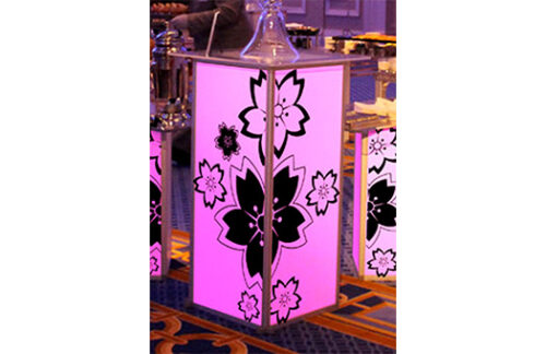 Lit Acrylic Cocktail High with Cherry Blossom Panels